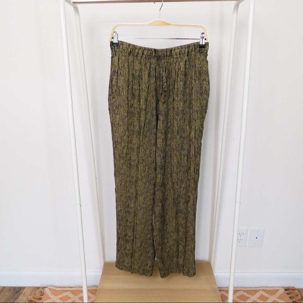 Vintage Yellow and Black Wide Leg Pants